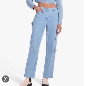 STAUD Easton pant light wash, size 4, never worn and brand new with tags